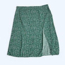 ASOS DESIGN Deep Green Classic Tea Length Skirt UK 26 US 22