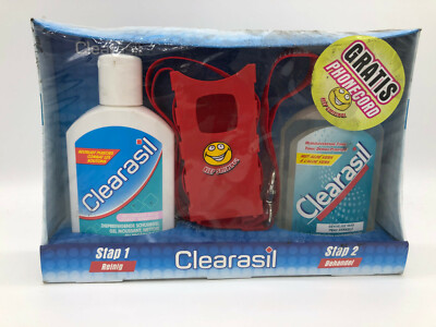 Clearasil Set Waschgel Aloe 150 ml + Waschcreme 150 ml  + Handytasche / Lanyard
