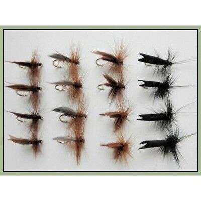 Dry Trout Flies size 10,Trout Flies Fishing Flies 8 Black Horned Sedge