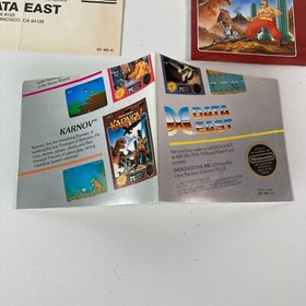 Karnov Nintendo NES 1988 Complete in Box W/ Inserts Ads Manual & Foam