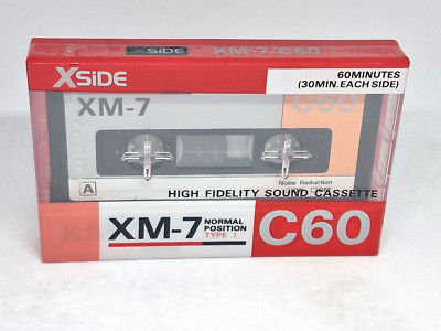 XSIDE XM-7 C60  Blank Audio Cassette Tape (Sealed) New!