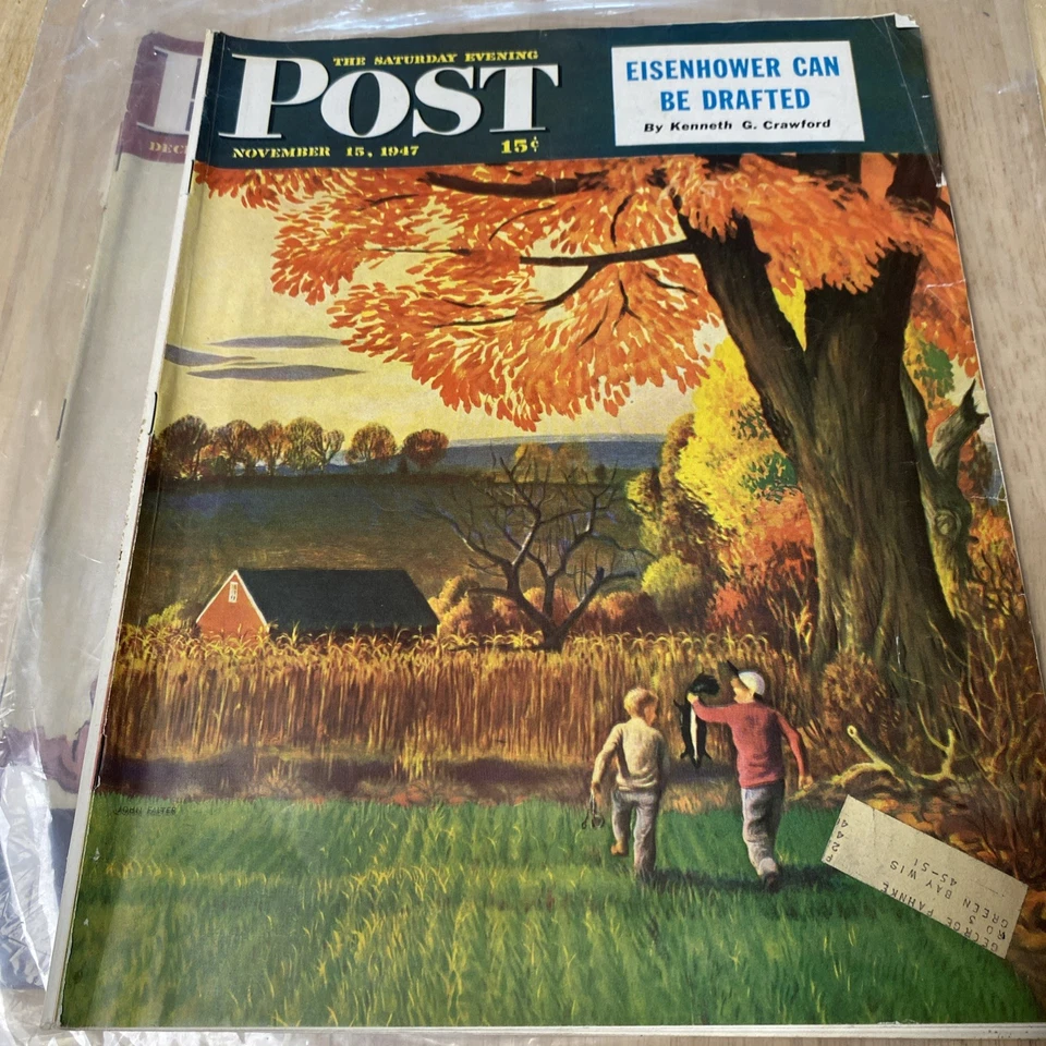 Saturday Evening Post Vintage Magazine 1947 November 15th Farm Cover John Falter - Image 2 of 4