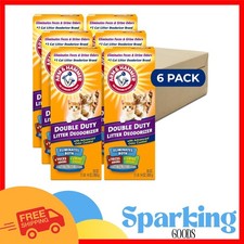 Double Duty Cat Litter Deodorizer - 30oz Baking Soda, 6 Pack for Odor Control
