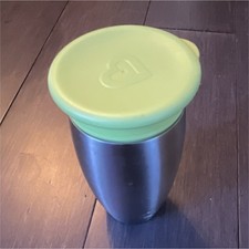 Munchkin Stainless Steel 10 oz Sippy Cup Green/Silver 360  Lid BPA-Free