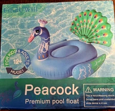 New Large Inflatable Peacock Premium Pool Float
