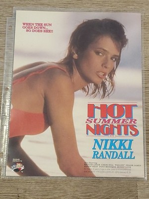 Hot Summer Nights Nikki Randall Film Promo Ad SLICK Dual Sided Adult Video BC1a