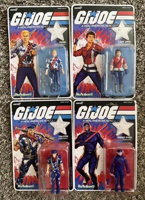 G.I. Joe ReAction Americas 250th Anniversary Set 4pc Duke Jaye Falcon Snake Eyes