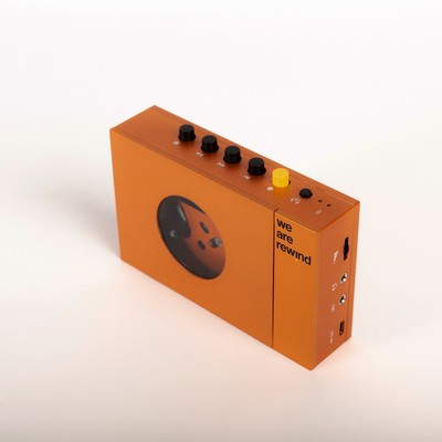 We Are Rewind Tragbarer Kassettenspieler mit Bluetooth Serge Orange