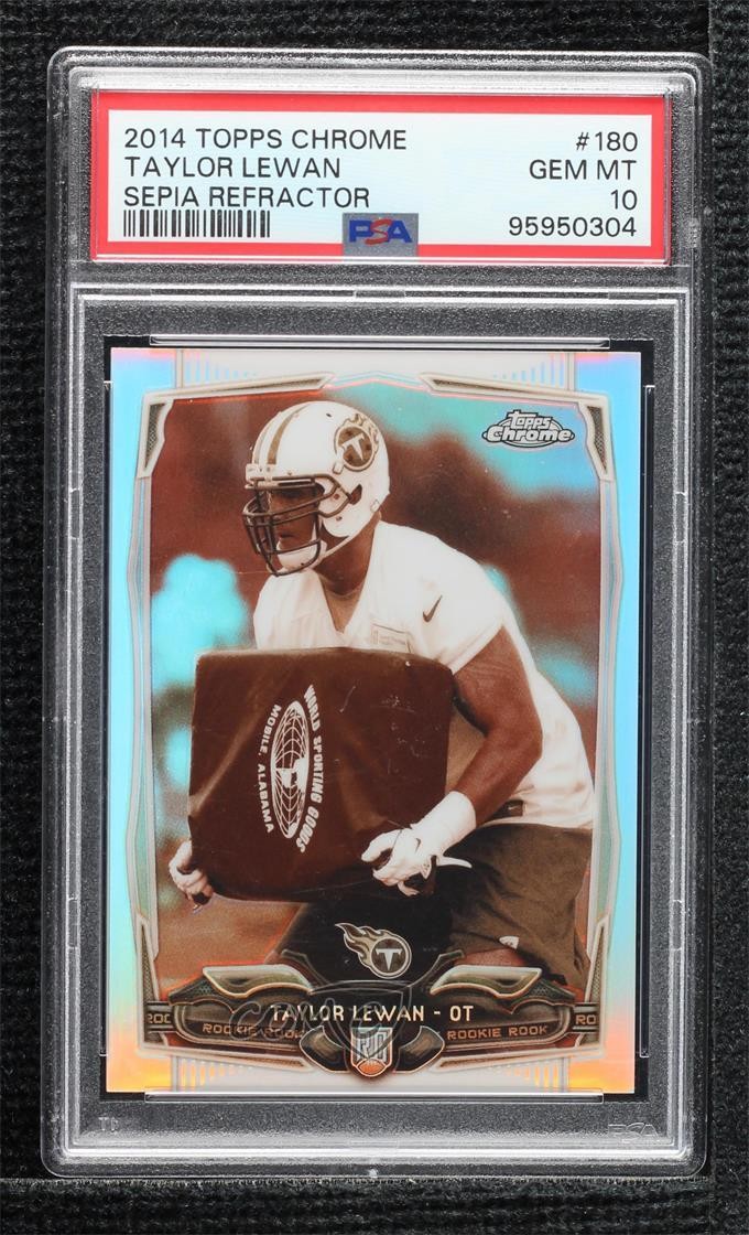 Taylor Lewan Topps Chrome #180 Sepia Refractor