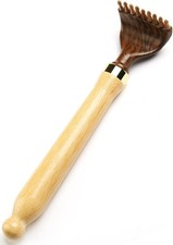 Adjustable Bamboo Back Scratcher for Men  Women - Portable and Extendable