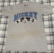 Vintage Single Stitch Disney “Mickey” Striped T-Shirt Size S/M Made In USA