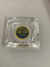 Vintage Golden Gate Casino Las Vegas Ashtray Aqua Glass Mid Century Fremont St