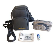 Kodak Advantix F600 35mm Film Camera Case Battery Manual Tested Working Zoom 2x