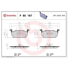 Satz Bremsbeläge Bremsklötze vorne für VW Polo 6 AW1 T-Cross C11 Taigo | 2443