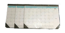 Lot of 3 2026 Monthly Desk Calendar 17" X 12" with Large Blocks