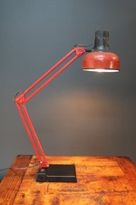 Lival P12 Industrie Architekten Schreibtischlampe Anglepoise ROT Vintage 70er Finnland