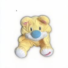 Vintage 1998 Fisher Price Yellow Rumple Bear Blue Nose Floppy Plush 15" Teddy