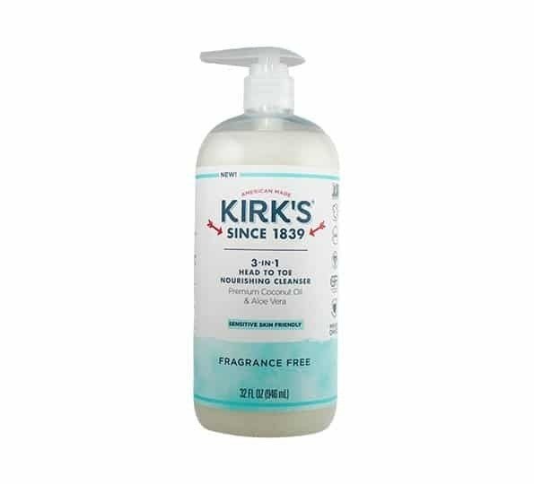 Натуральное питательное очищающее средство Kirks Natural 3-В-1 с головы до ног без отдушек, 32 унции