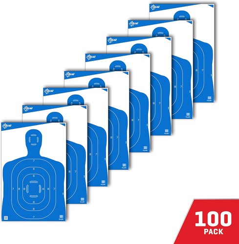 EZ-Aim Silhouette Zielscheiben zum Schießen - Papier für den menschlichen Körper 100er-Packung, blau  - Bild 5 von 6