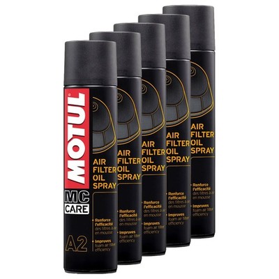 Luftfilteröl MC CARE A2 Air Filter Oil Spray Motul 5 X 400 ml Luftfilterölspray