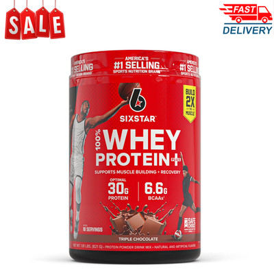 Six Star 100 Whey Protein Powder Plus Triple Chocolate 1.81 lb 30g Protein