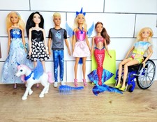 BARBIE dolls Bundle 88 - Mermaid Ken Touch of Magic Pegasus Wheelchair pretty