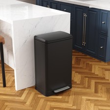 14.5 Gallon / 55L Rectangular Stainless Steel Step-On Trash Can