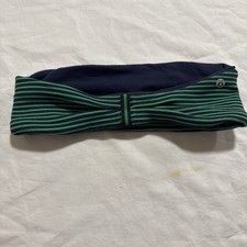 lululemon Blue/Green Striped Stretch Headband...