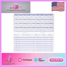 Stylish Checkbook Register with 17 Lines - 20 Pack for Easy Financial Tracking