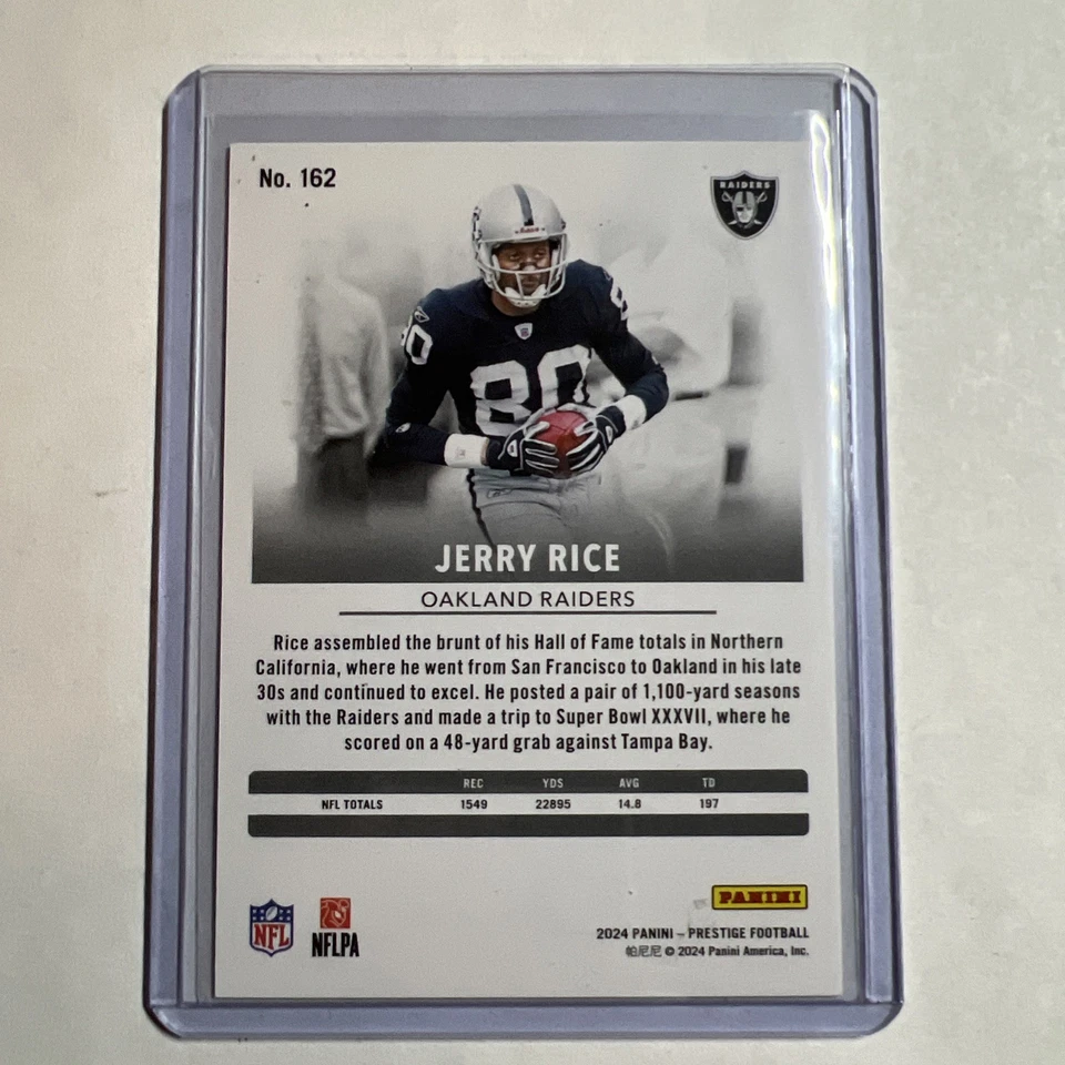 Panini Prestige 2024 - Jerry Rice #162 Xtra Points Premium Verde /199 - Imagem 2 de 3