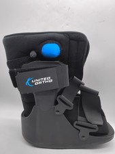 United Ortho Short Air Cam Walker Fracture Boot Small Black Adjustable Support