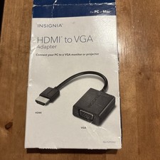Insignia NS-PG95503 HDMI to VGA Adapter Black - High-Quality Video Converter