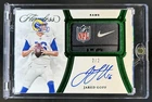 2020 Panini Flawless Jared Goff Patch Auto Laundry Tag Emerald #/2 Rams