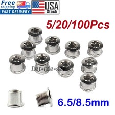 Steel Bike Chainring Bolts 6.5mmSingle 8.5mm Double Triple Speed Nut Screw