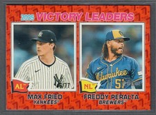 2026 Topps Heritage Victory Leaders Color of the Year Orange #/77 SP