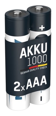 2x ANSMANN NiMH Akku Micro AAA Typ 1000 (min. 950mAh) HR03 5030892