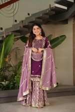 SALWAR KAMEEZ PAKISTANI INDIAN WEDDING PARTY WEAR DRESS BOLLYWOOD SUIT SHARARA
