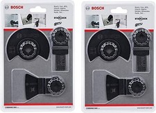 2x Bosch 2608662343 3 Piece Starlock Multi Tool Plunge Blade Set Wood Metal GOP