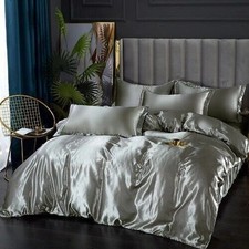 New Luxurious Nordic Ice Silk Bedding Set with Duvet Cover and Pill