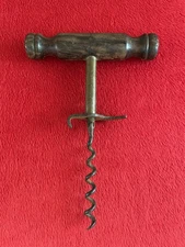 Antique Wood Corkscrew 19th Century Barware Opener Williamson Co