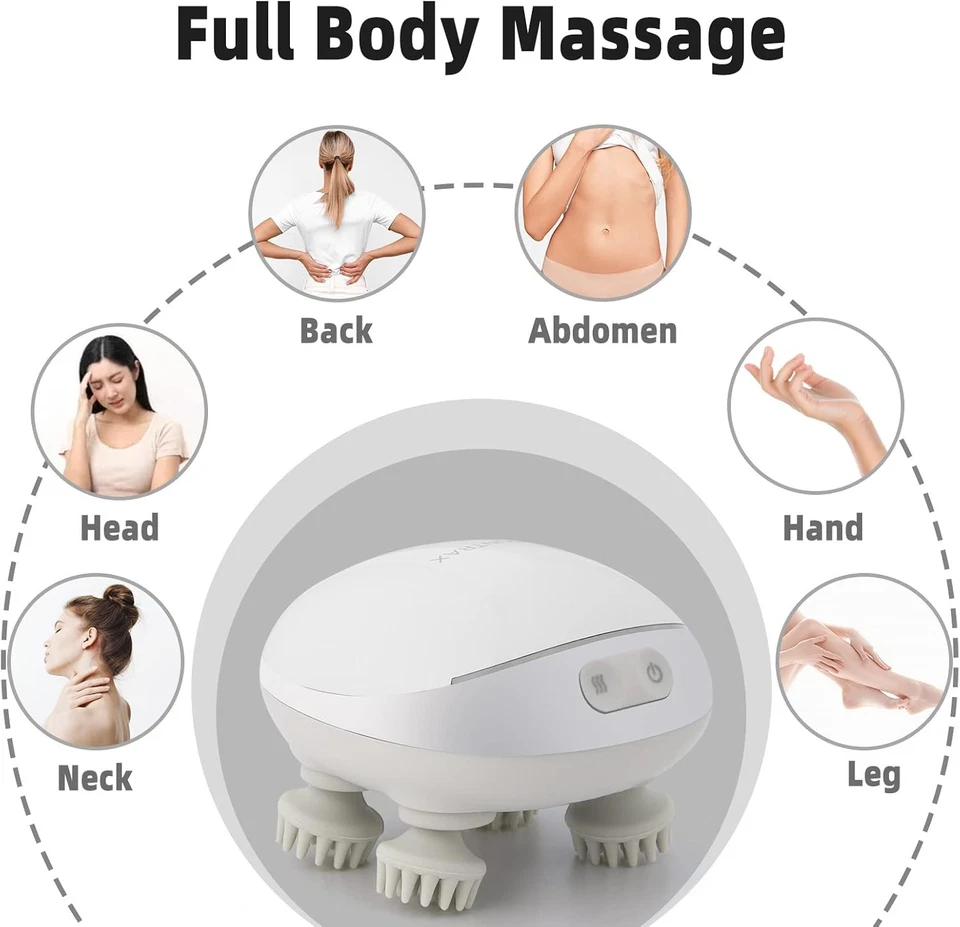 Massaggiatore elettrico testa MOUNTRAX 5 in 1 luce rossa viso corpo IPX7 - Immagine 2 di 4