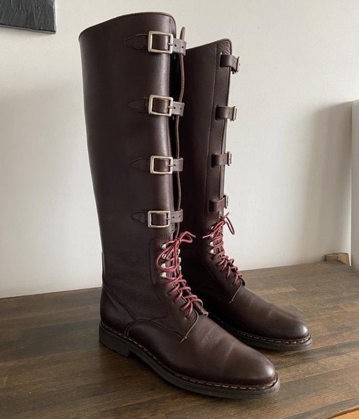 Women Heschung Boots Brown Leather 38.5