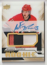 2018-19 PREMIER ACETATE GOLD ROOKIE AUTO PATCH 3 COLORS WARREN FOEGELE 11/99