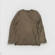 Hugo BOSS Long Sleeve Shirt Men’s L Brown Mercerized Cotton Crew Regular Fit