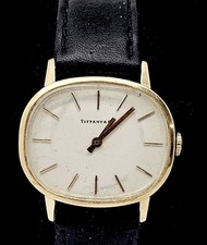 TIFFANY & CO. 14K SOLID GOLD MANUAL WINDING SWISS 17J. T.V.SCREEN UNISEX WATCH