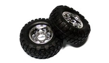 TAMIYA RC Model Rock Block Tires with 2 Piece Mesh Wheels (CC01) 54484