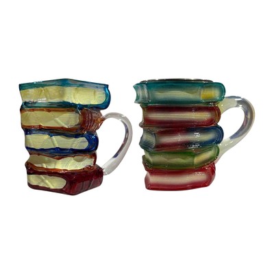 1pc Buchbecher, 3D bemalte Buch Kaffeetasse, Stack Books Kaffee -Teetassen Gesch