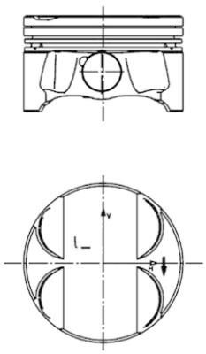 Kolbenschmidt 40085600 Kolben für BMW X1 X3 E91 E60 E93 E92 E90 E82 2004-2015