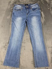 True Religion Jeans Women's 30 Blue Denim Becca Mid Rise Bootcut Light Wash