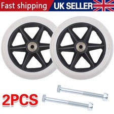 2x 7" Heavy Duty Wheelchair Replacement Front Wheel Smooth Caster Solid Wheels